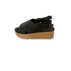 Vince Jenaya-2B Black leather espadrille Sz.8.5 new in box